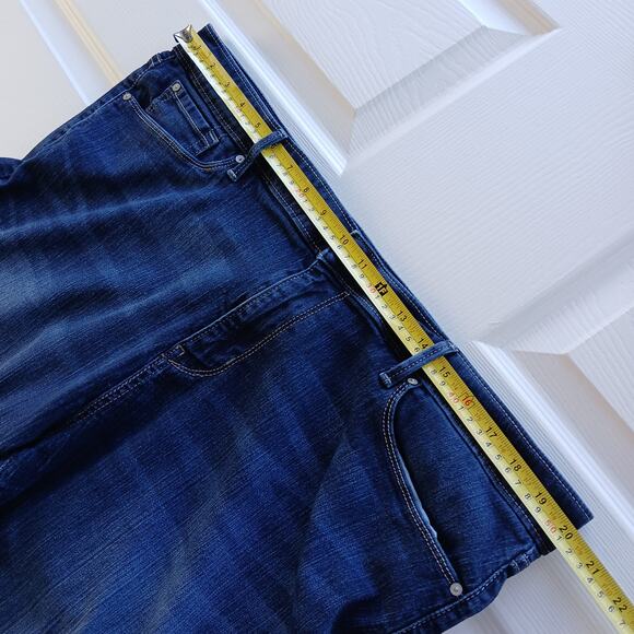 Levi Strauss Signature Modern Capri Denim Pants 20 W35 distressed stretch 40"W - Picture 10 of 14